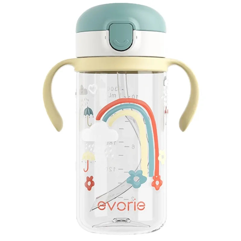 Evorie Tritan Kids Straw Water Bottle Mug, 300ml (21 Designs)