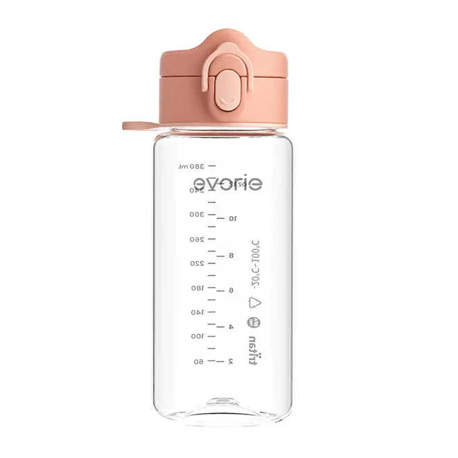 Evorie Tritan Kids Drinking Spout Water Bottle, 380ml (14 Designs)