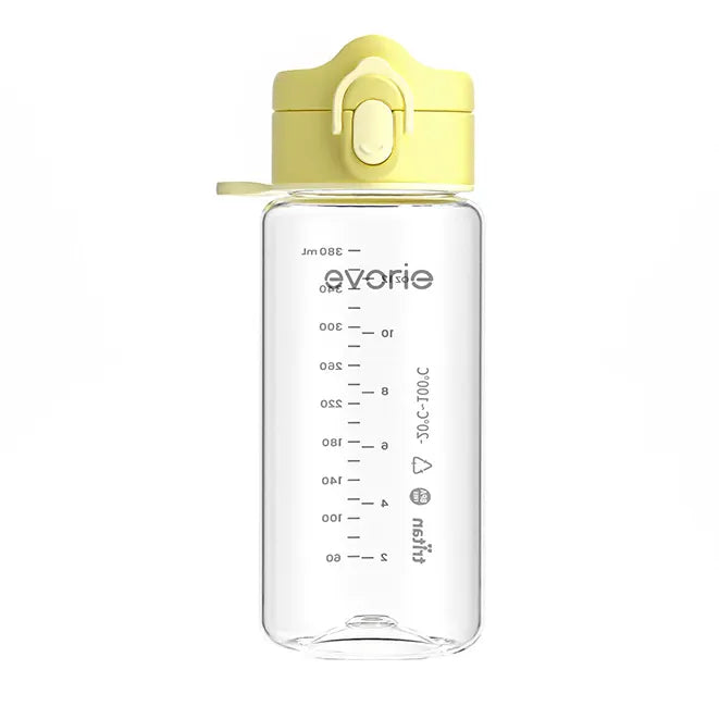 Evorie Tritan Kids Drinking Spout Water Bottle, 380ml (14 Designs)