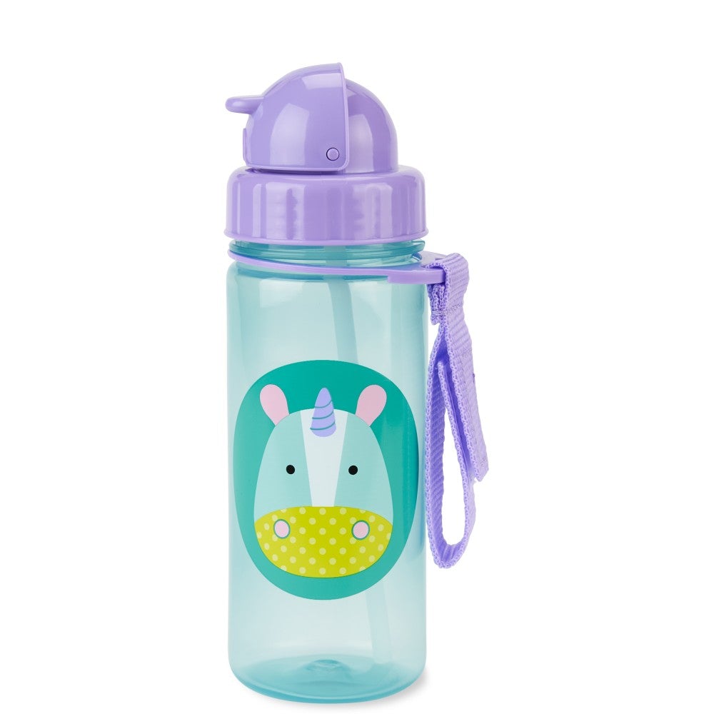 Skip Hop Zoo Straw Water Bottle, 13oz (12 Designs) - Pupsik Singapore