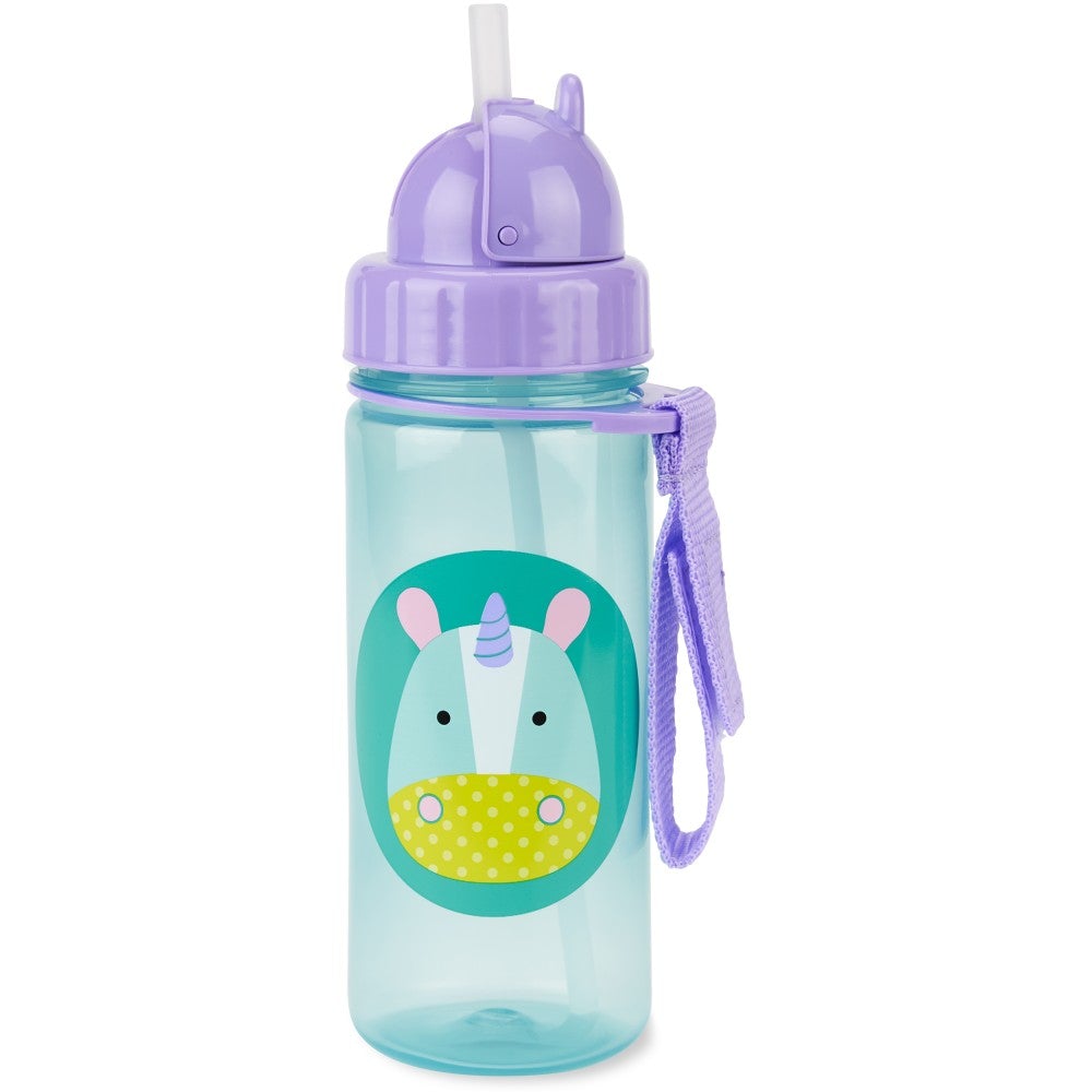 Skip Hop Zoo Straw Water Bottle, 13oz (12 Designs)