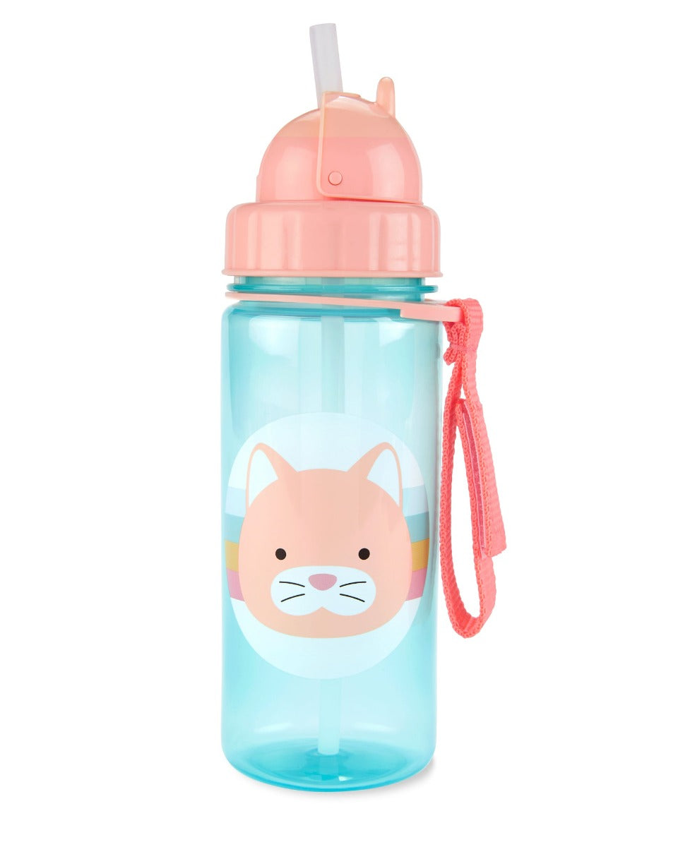 Skip Hop Zoo Straw Water Bottle, 13oz (12 Designs) - Pupsik Singapore
