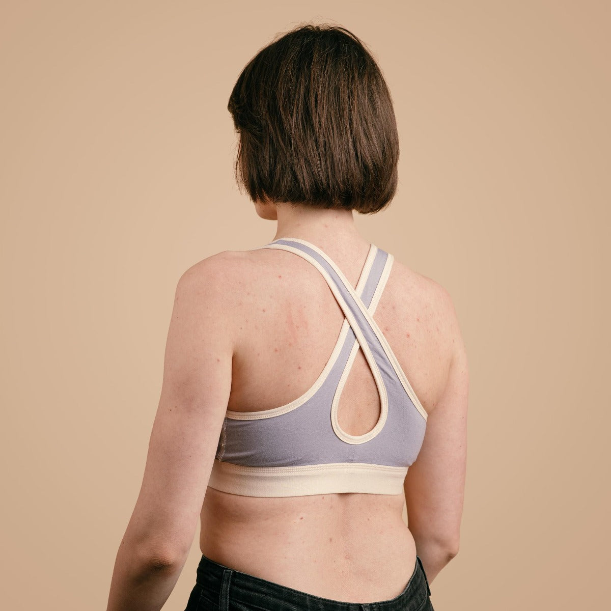 Simple Wishes Reversible Lounge & Sleep Nursing Bra - Sunkissed Rose/Lavender Grey=