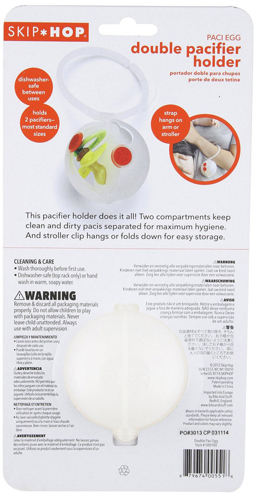 Skip Hop Paci Egg Double Pacifier Holder