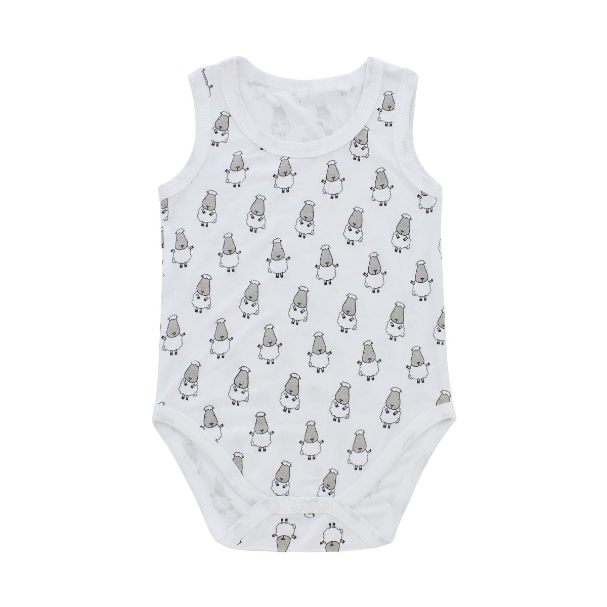 Baa Baa Sheepz Baby Bamboo Onesie - Small Sheepz White (4 Sizes)