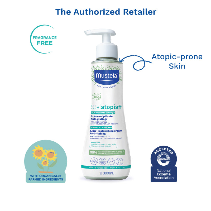 Mustela Stelatopia+ Lipid-Replenishing Cream, 300ml (Exp 05/27)