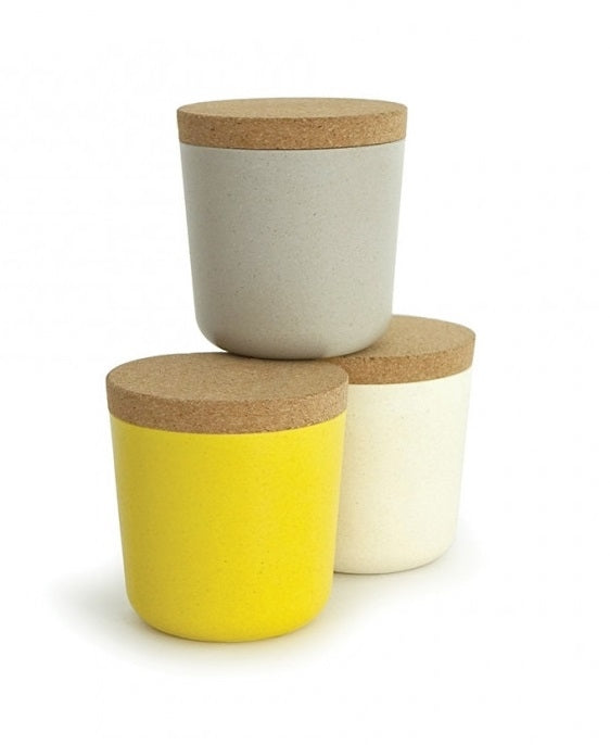 Ekobo Claro Bamboo Small Storage Canister Set (3 x 8 oz) - Sunrise