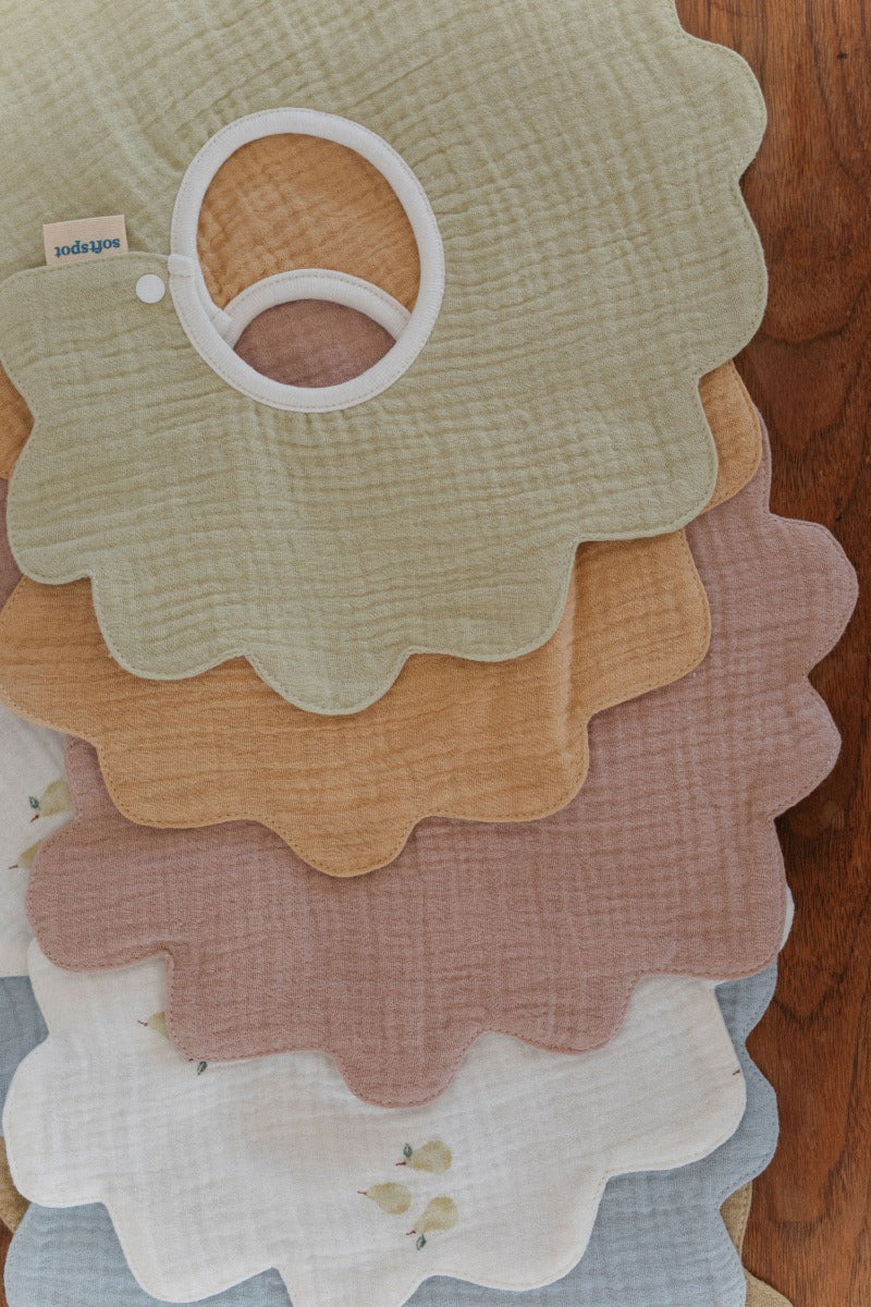 Soft Spot Petal Bib, 3pk (5 Designs) - Pupsik Singapore