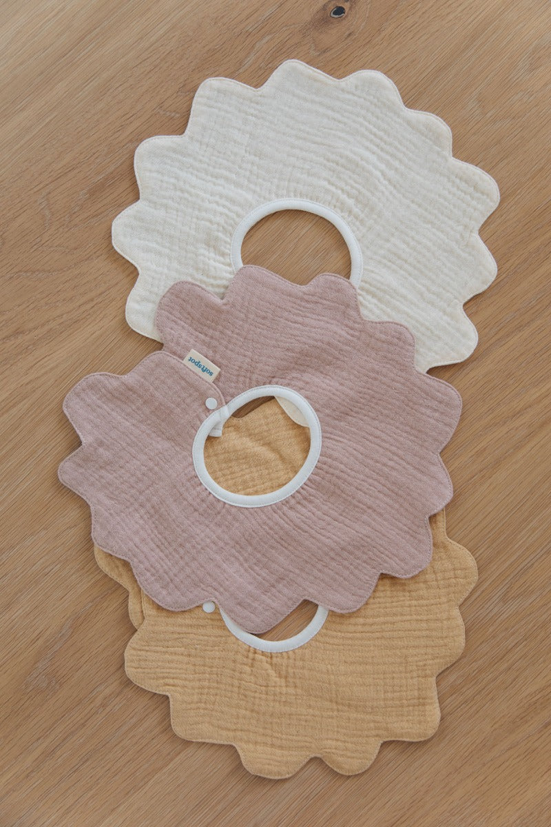 Soft Spot Petal Bib, 3pk (5 Designs) - Pupsik Singapore