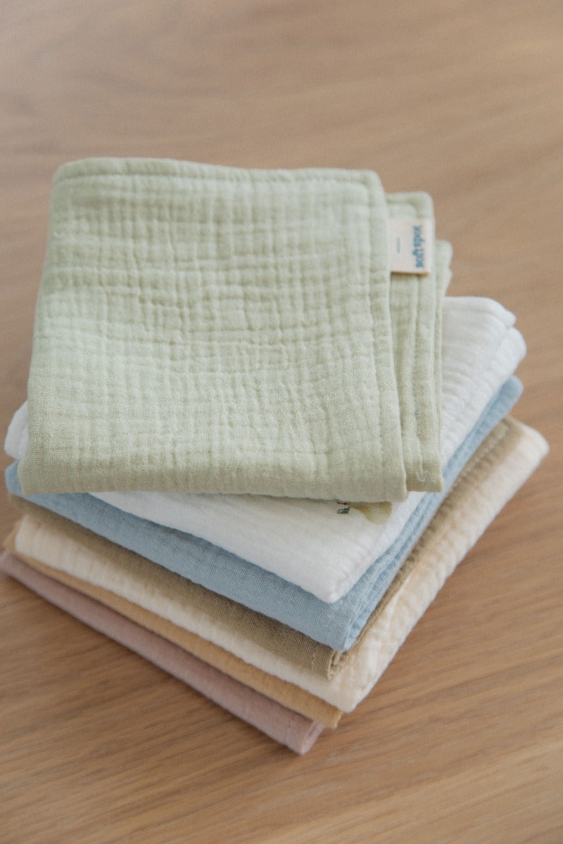Soft Spot Squares Wash Cloth Set, 7pcs (3 Colors)