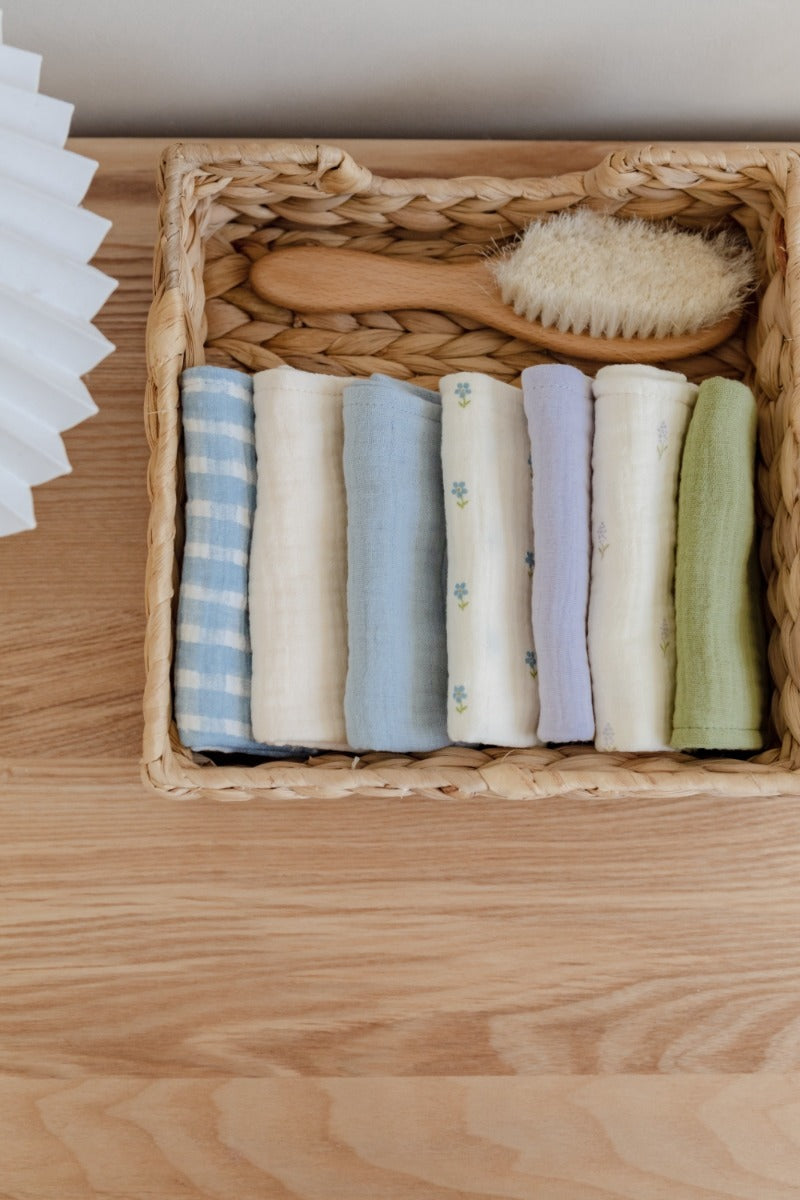 Soft Spot Squares Wash Cloth Set, 7pcs (3 Colors)