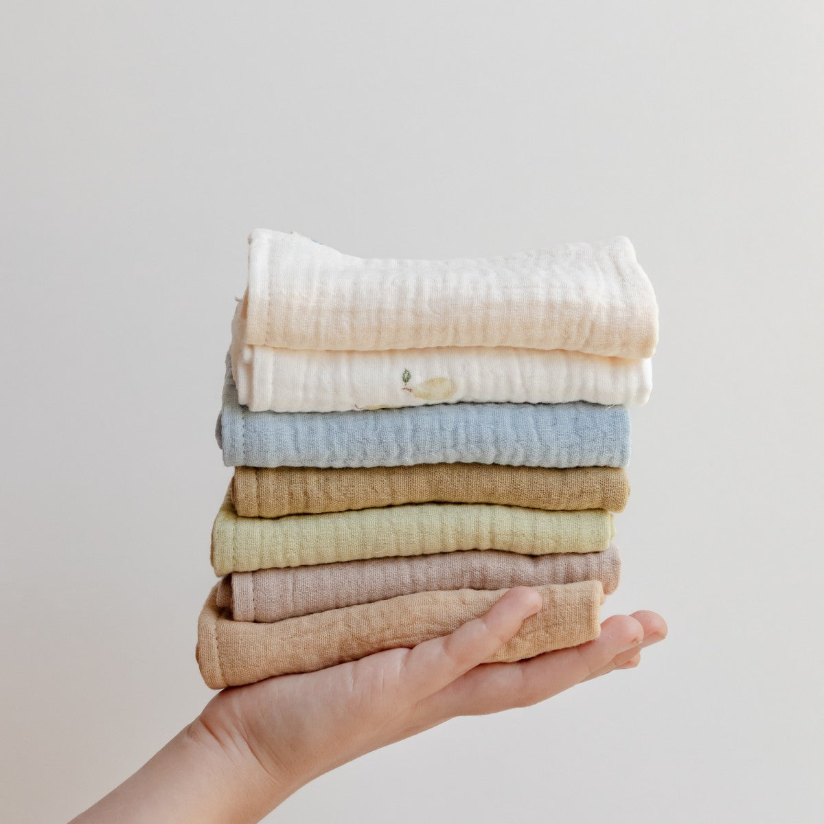 Soft Spot Squares Wash Cloth Set, 7pcs (3 Colors)