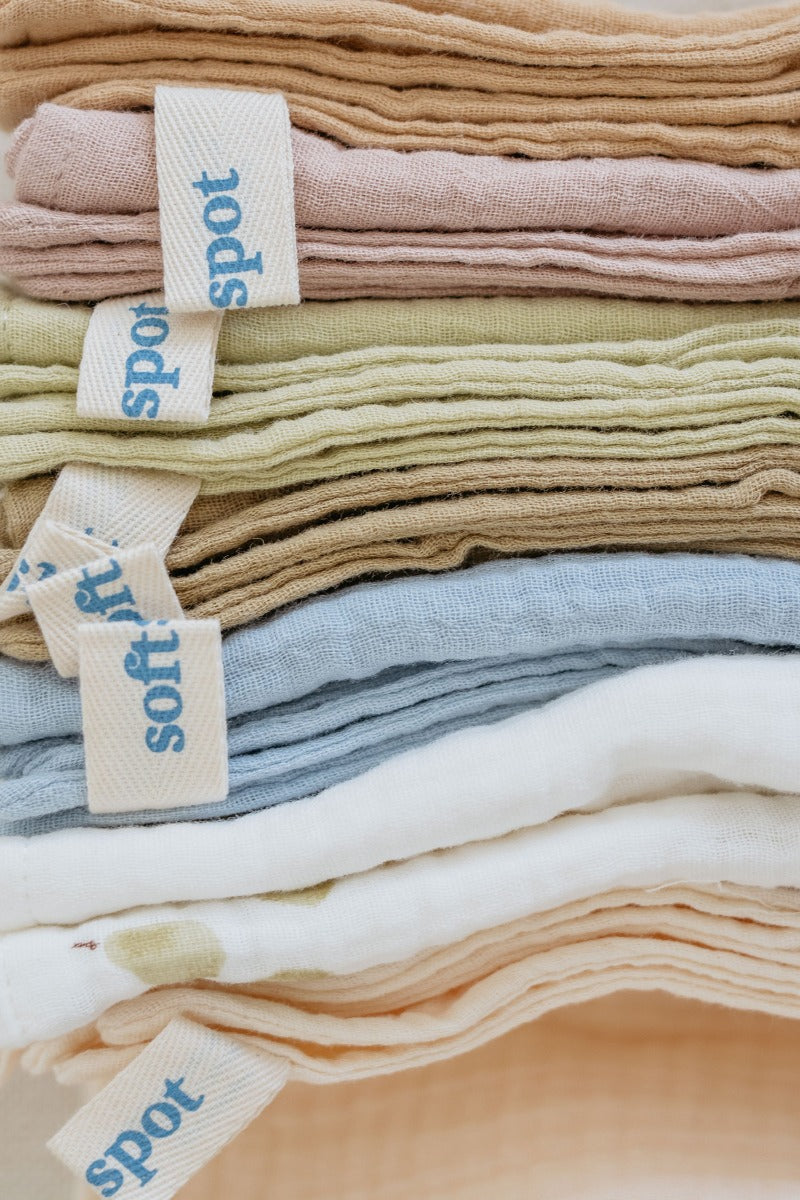 Soft Spot Squares Wash Cloth Set, 7pcs (3 Colors)