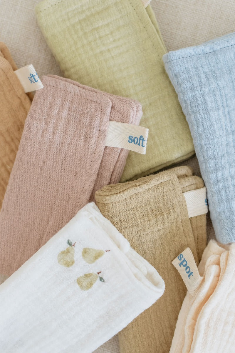 Soft Spot Squares Wash Cloth Set, 7pcs (3 Colors)