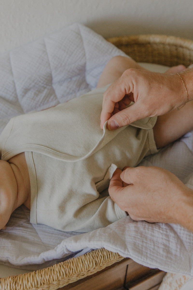 Soft Spot Short Sleeve Onesie - Cocoa (2 Sizes)