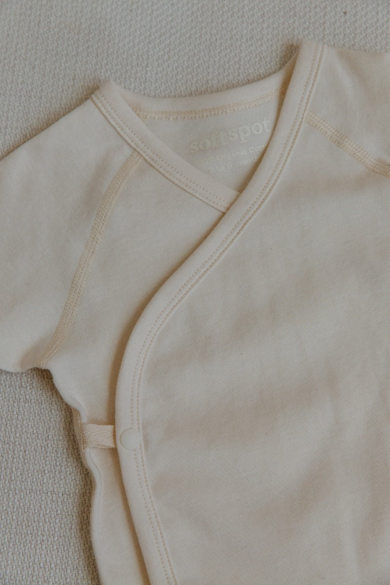 Soft Spot Short Sleeve Onesie - Cream (2 Sizes)