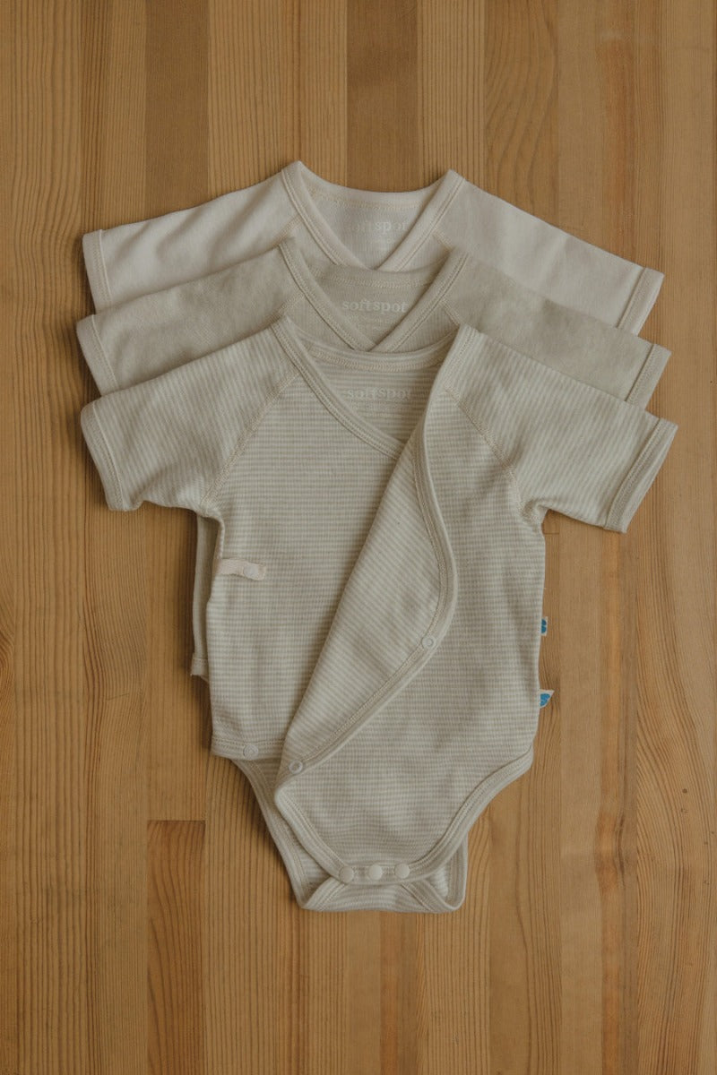 Soft Spot Short Sleeve Onesie - Cocoa (2 Sizes)