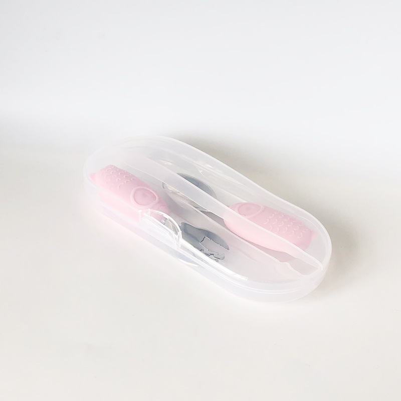 Biomom Fin-tastic Baby Stainless Steel Utensils Set with Case (2 Colors)