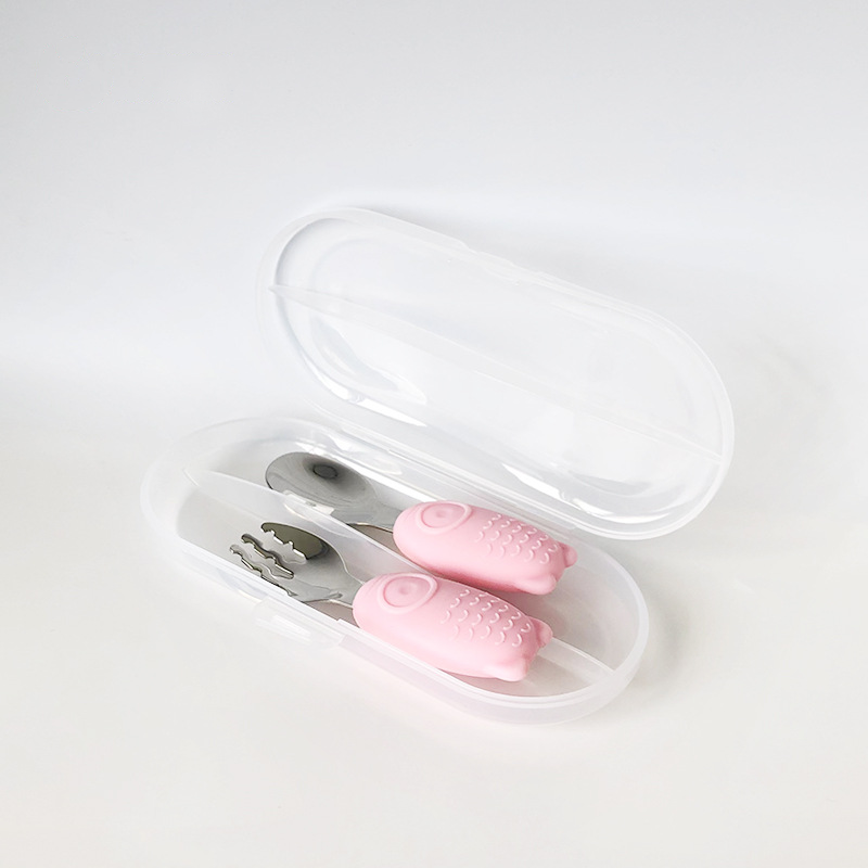 Biomom Fin-tastic Baby Stainless Steel Utensils Set with Case (2 Colors) - Pupsik Singapore