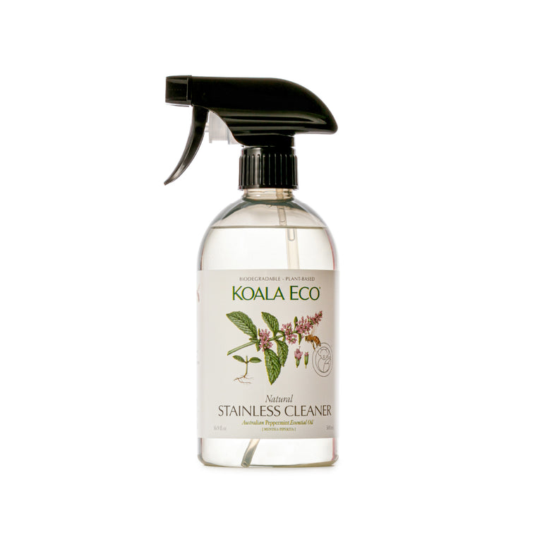 Koala Eco Natural Stainless Steel Cleaner, 500ml - Peppermint Essential Oil (Exp 04/27)