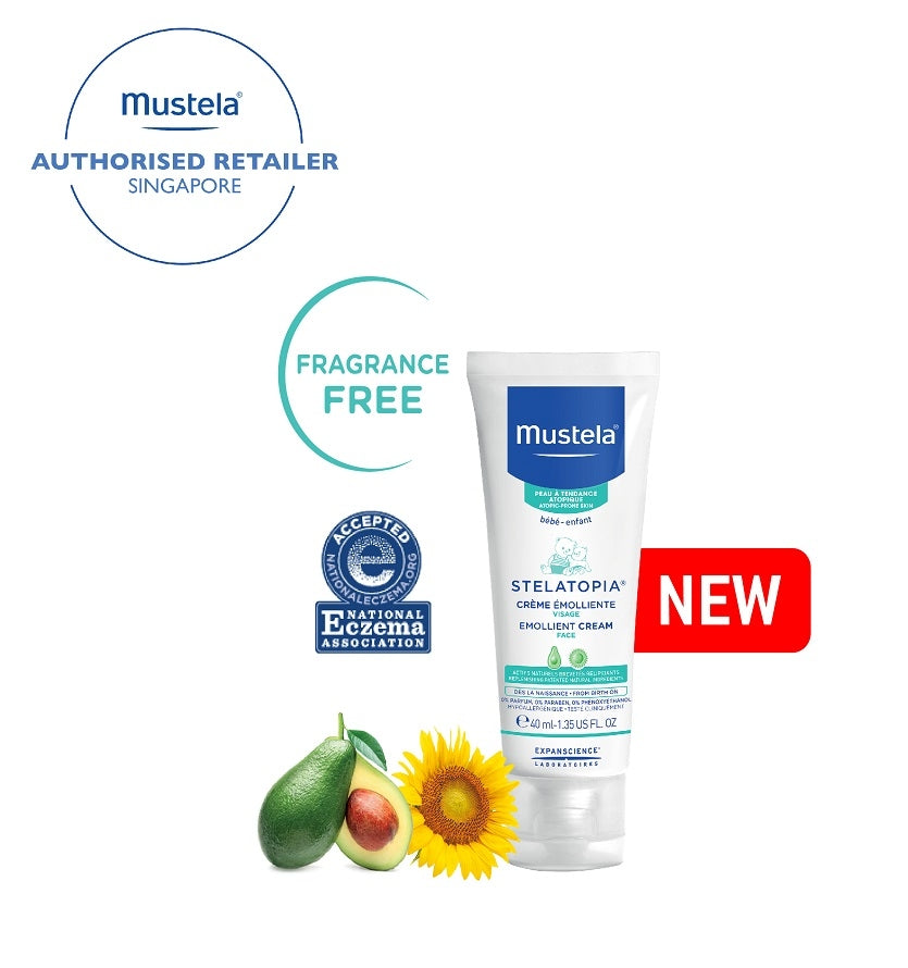 Mustela Stelatopia Emollient Face Cream, 40ml (exp 04/28)