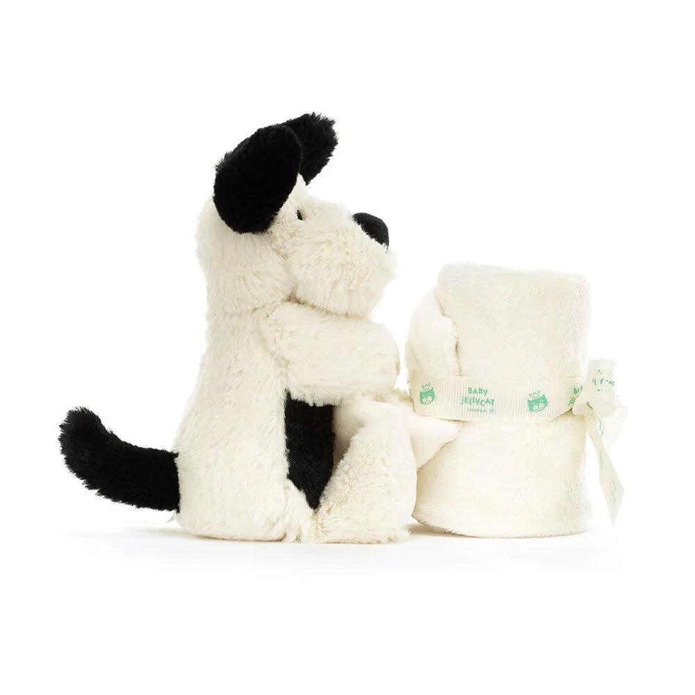ジェリーキャット Bashful Puppy Black & Cream 新品 Jellycat Bashful Black & Cream Puppy Soother (New) | Pupsik Singapore