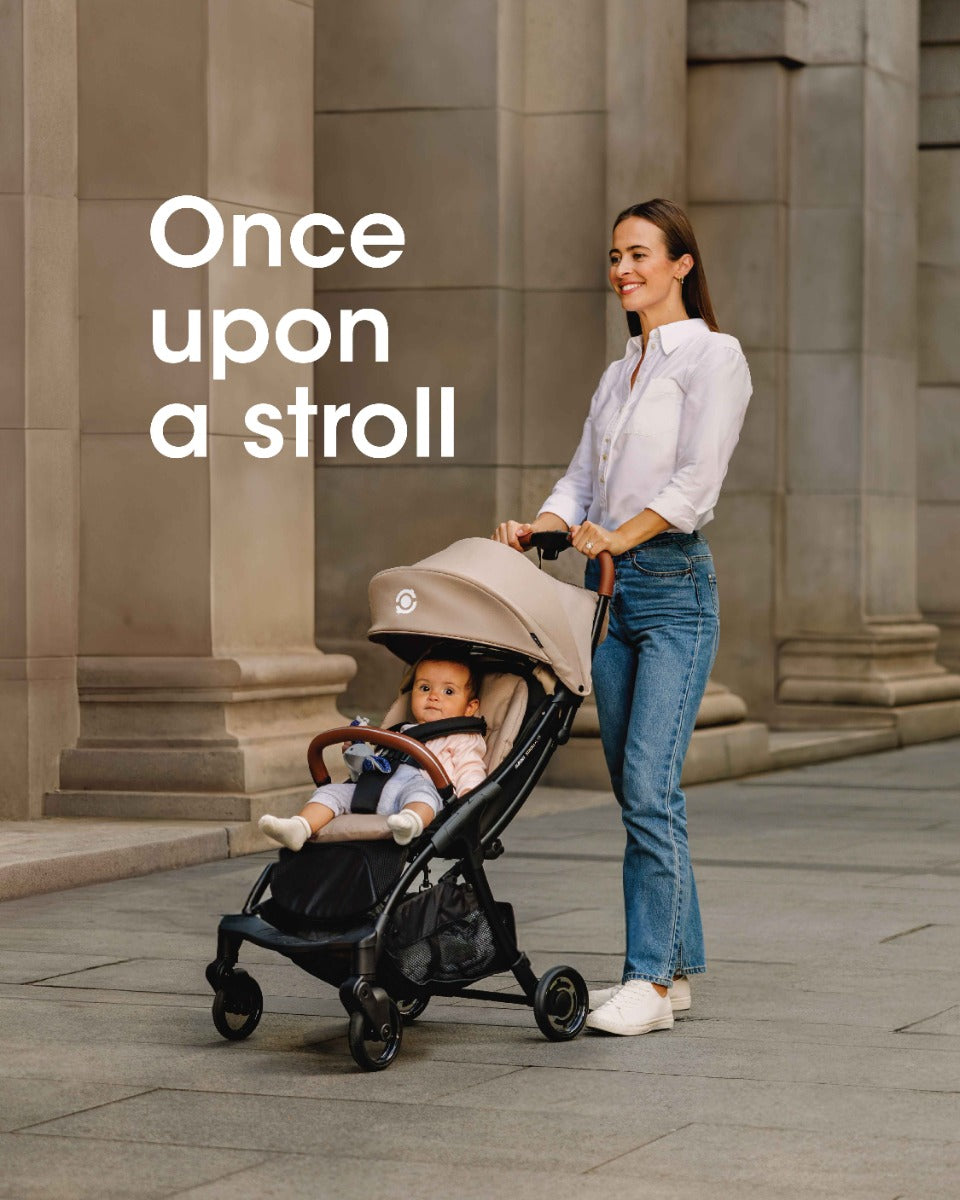 Globber Stroll Lite Compact and Foldable Stroller - Olive
