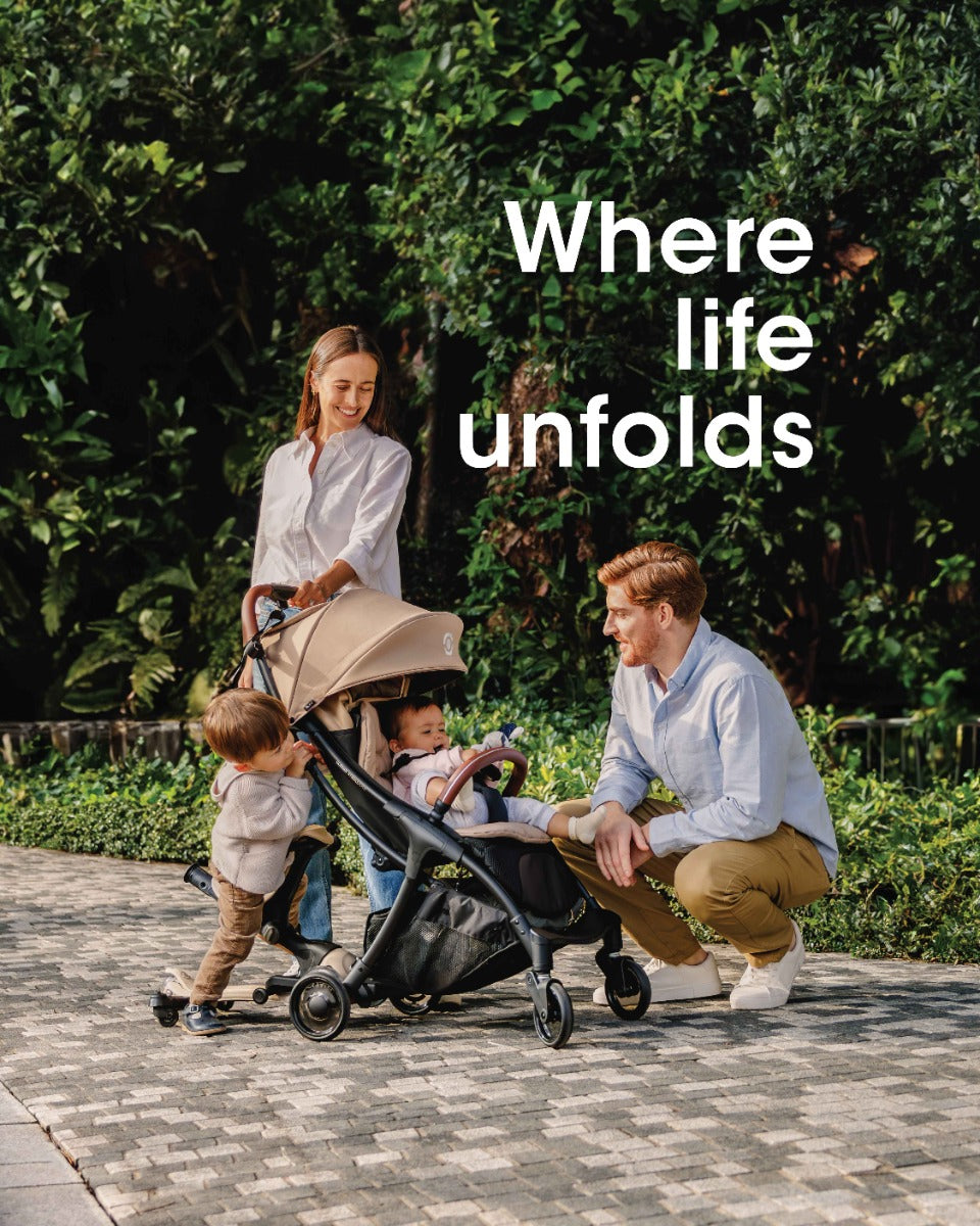 Globber Stroll Lite Compact and Foldable Stroller - Olive