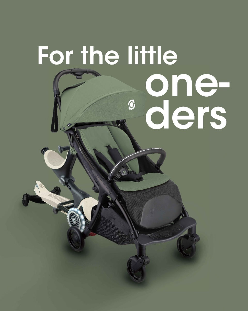 Globber Stroll Lite Compact and Foldable Stroller - Olive