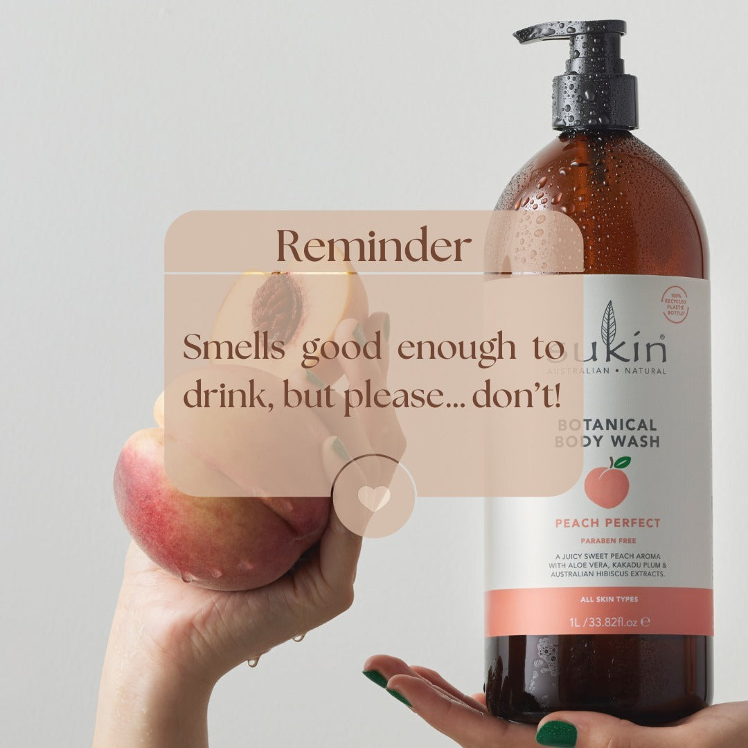 Sukin Botanical Body Wash, 1L - Peach Perfect