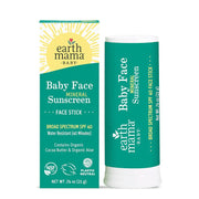 Earth Mama Baby Face Mineral Sunscreen Face Stick SPF 40 (21g) - exp 03/27