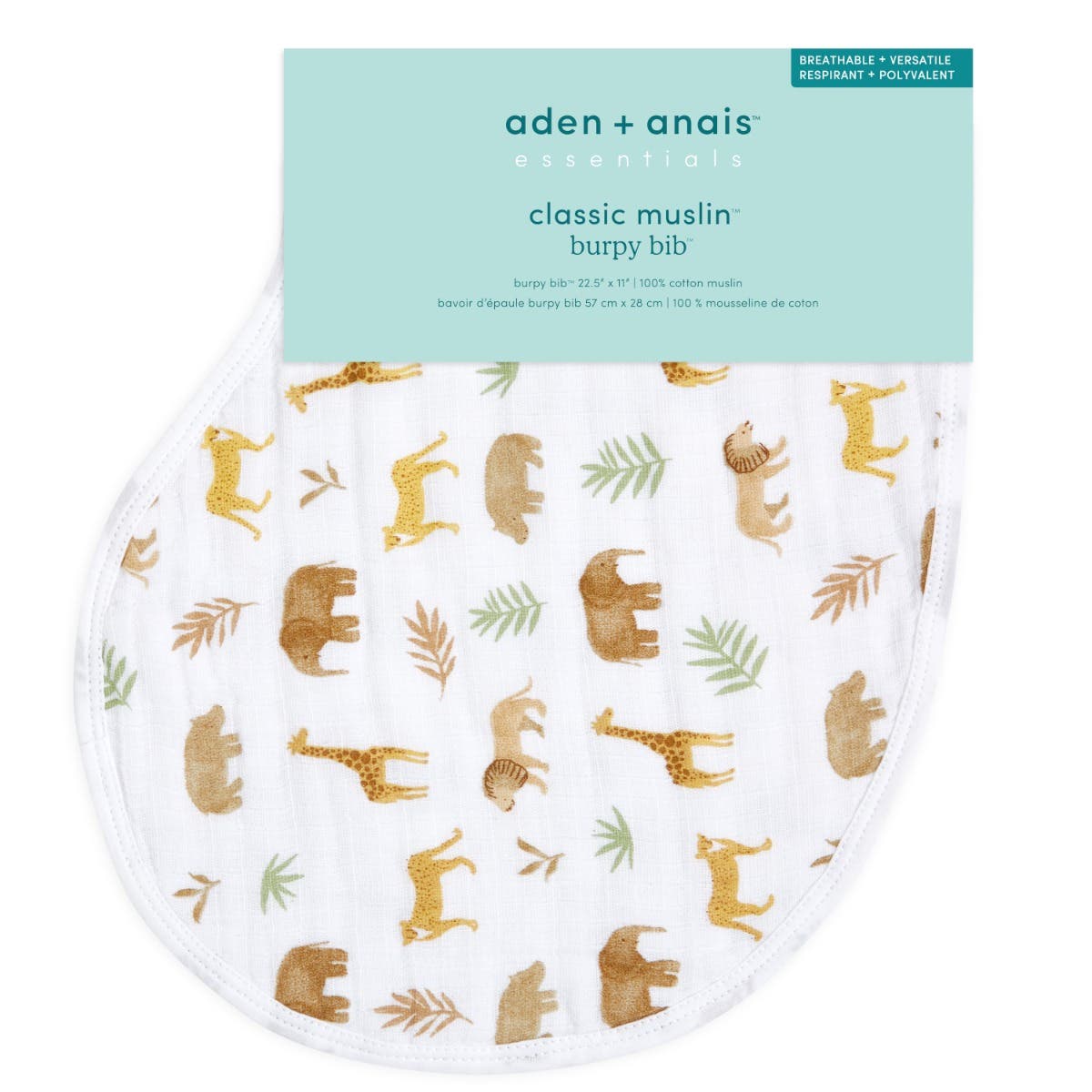 Aden Anais Essential Classic Muslin Burpy Bibs, 1pk (12 Designs) - Pupsik Singapore