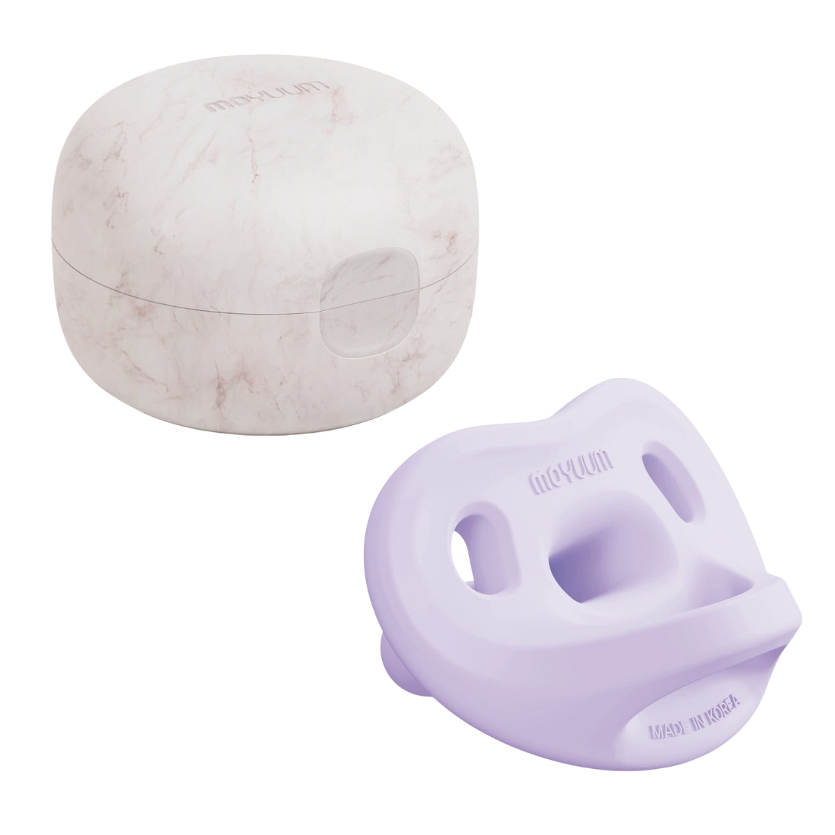 Moyuum All-Silicone Macaron Pacifier with Case, 3 Sizes (10 Colors)