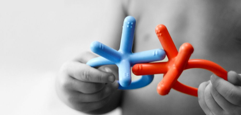 Comotomo Silicone Baby Teether - Orange