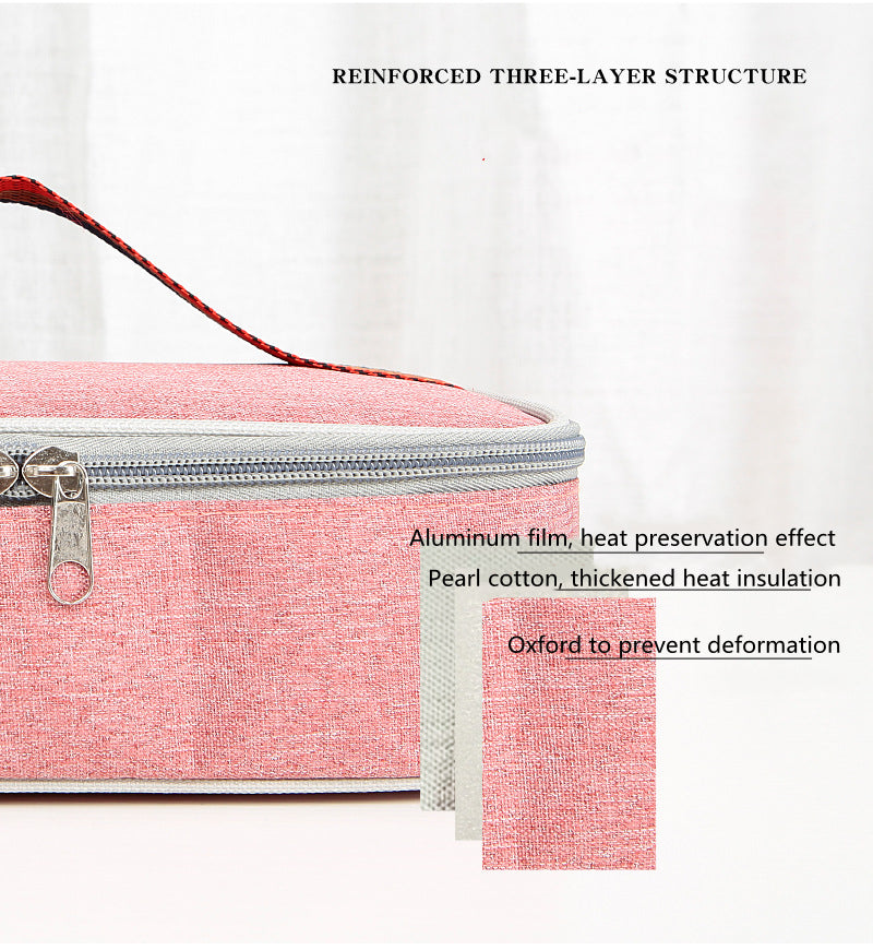 Biomom Insulated On-The-Go Lunch Bag - Pink