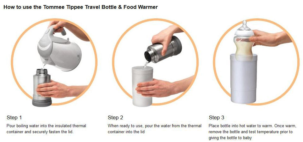 Tommee Tippee Closer to Nature Travel Milk Bottle and Food Warmer