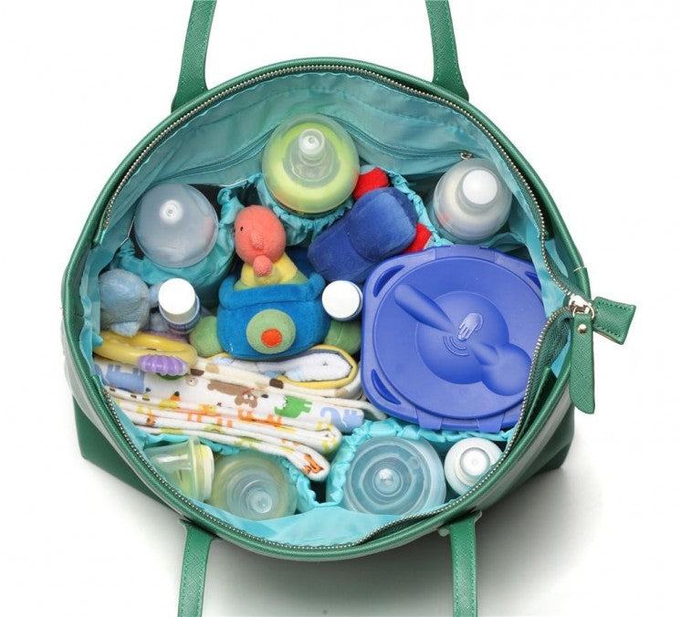 Colorland Ariana Faux Leather Diaper Tote (3 Colours) - Pupsik Singapore