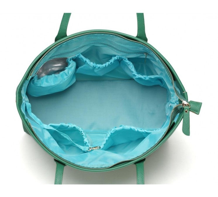 Colorland Ariana Faux Leather Diaper Tote (3 Colours) - Pupsik Singapore