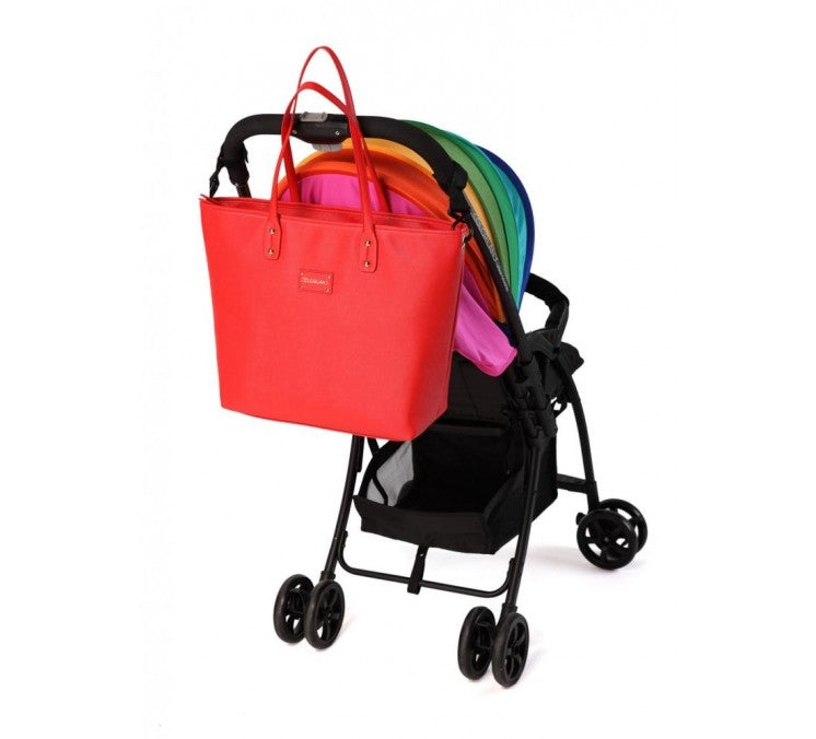 Colorland Ariana Faux Leather Diaper Tote (3 Colours) - Pupsik Singapore