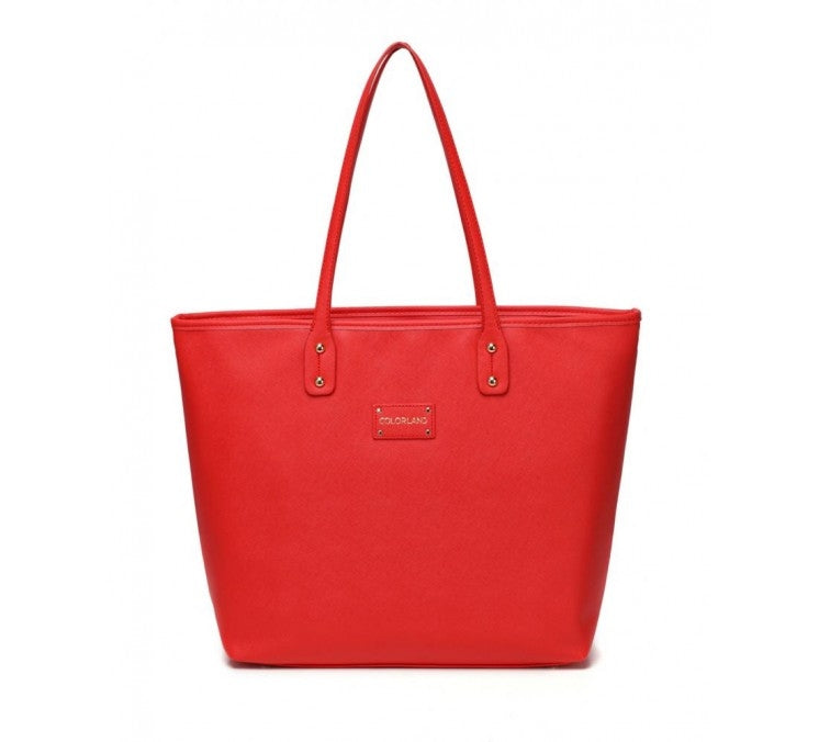 Colorland Ariana Faux Leather Diaper Tote (3 Colours)