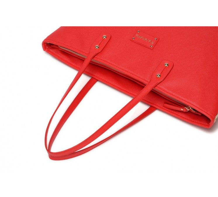 Colorland Ariana Faux Leather Diaper Tote (3 Colours) - Pupsik Singapore