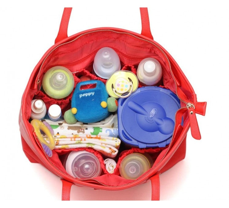 Colorland Ariana Faux Leather Diaper Tote (3 Colours) - Pupsik Singapore