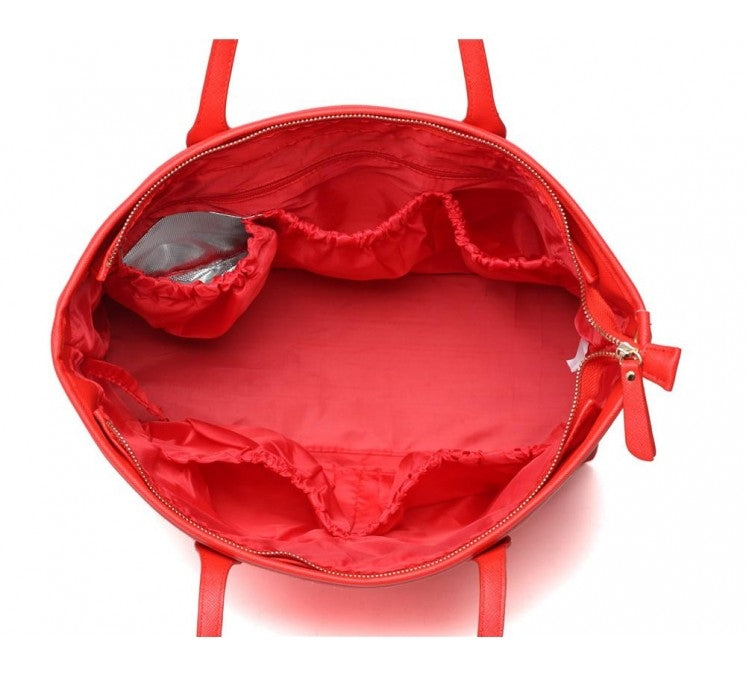 Colorland Ariana Faux Leather Diaper Tote (3 Colours) - Pupsik Singapore