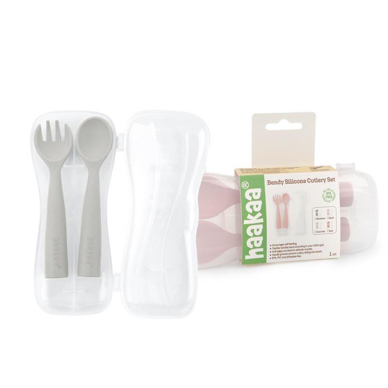 Haakaa Bendy Silicone Cutlery Set (2 Colours)