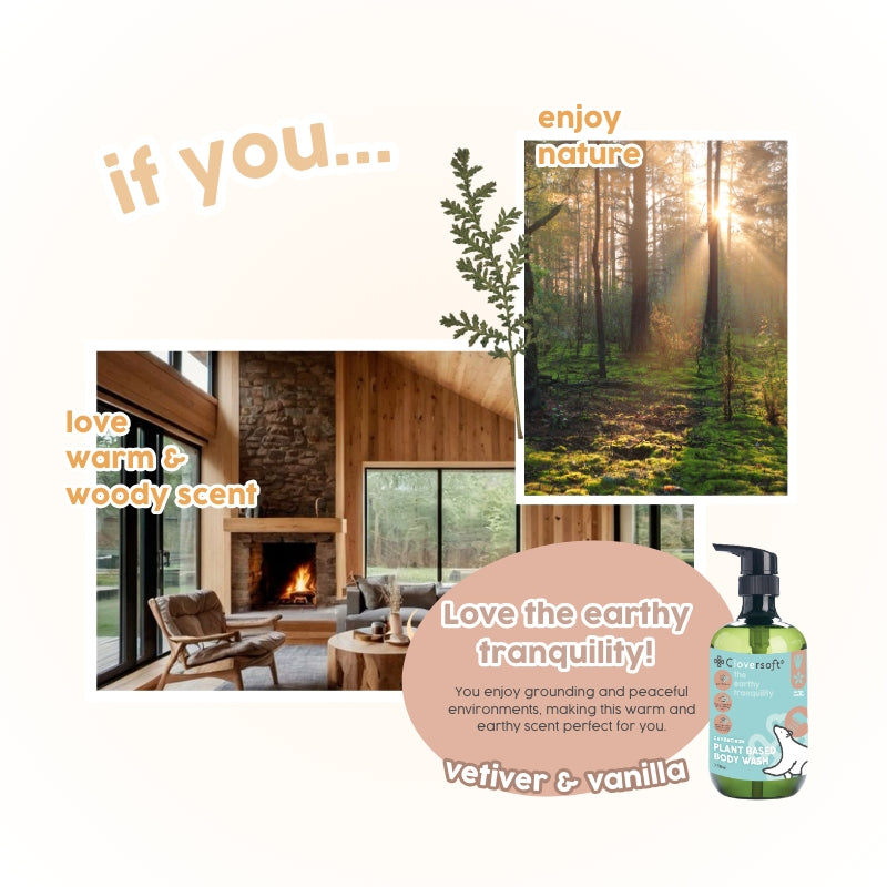 Cloversoft Plant-Based Body Wash, 750ml - Vetiver & Vanilla (Exp 05/27)