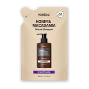 Kundal Honey & Macadamia Nature Shampoo, 400ml Refill Bag - White Musk (Exp 10/27)
