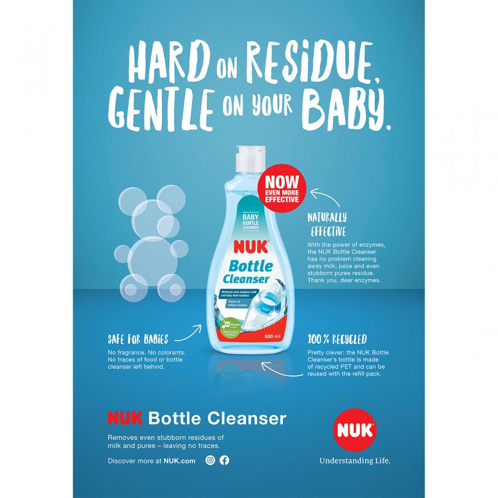 NUK Bottle Cleanser Liquid, 500ml (Exp 02/27)