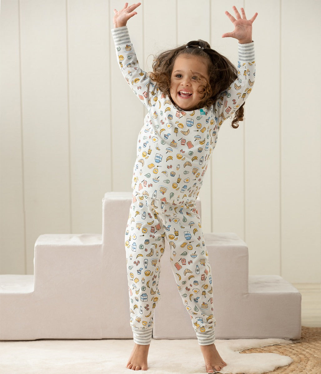 Love to Dream Kids Long Sleeve Pyjamas Set - Breakfast (2 Sizes)