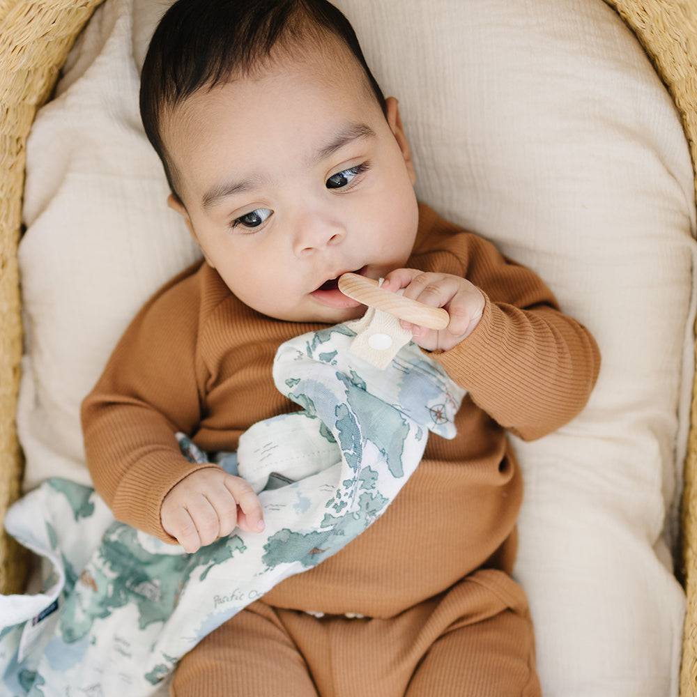 Bebe Au Lait Oh So Soft Muslin Teether Blanket (4 Designs)