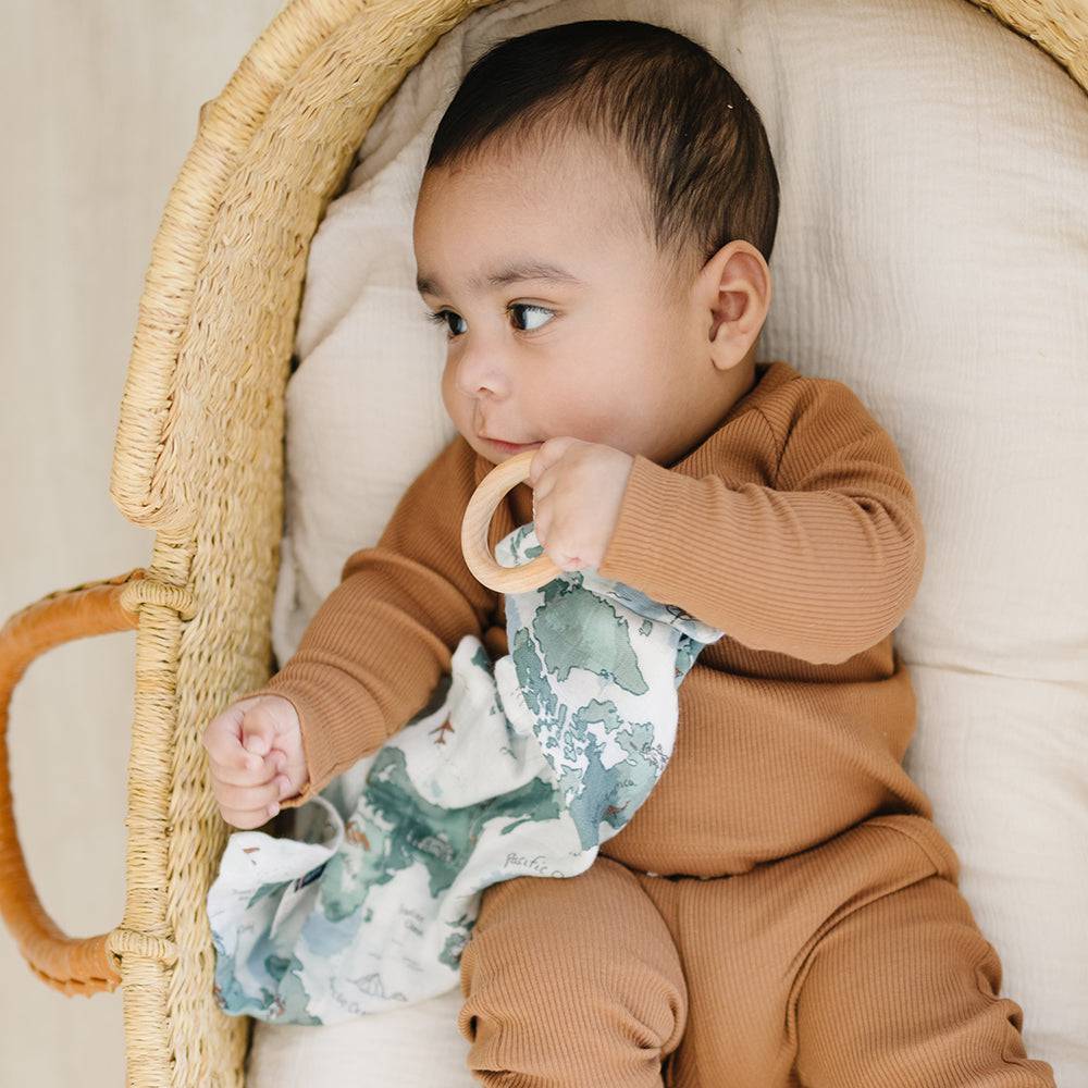 Bebe Au Lait Oh So Soft Muslin Teether Blanket (4 Designs) - Pupsik Singapore